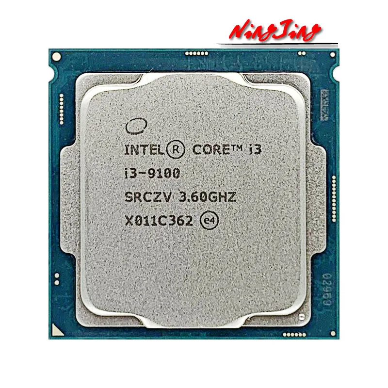 Процессор Intel Core i3-9100 i3 9100 3 6 ГГц четырехъядерный четырехпоточный процессор 65 Вт