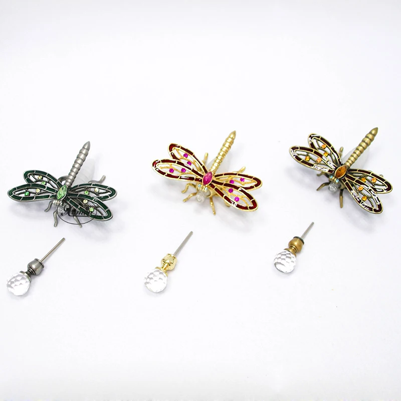 Retro 6ml Metal Perfume Bottle Dragonfly Bee Pupa Glass Empty Essential Oil Attar Refillable Bottles Container Gift 58592 | Красота и