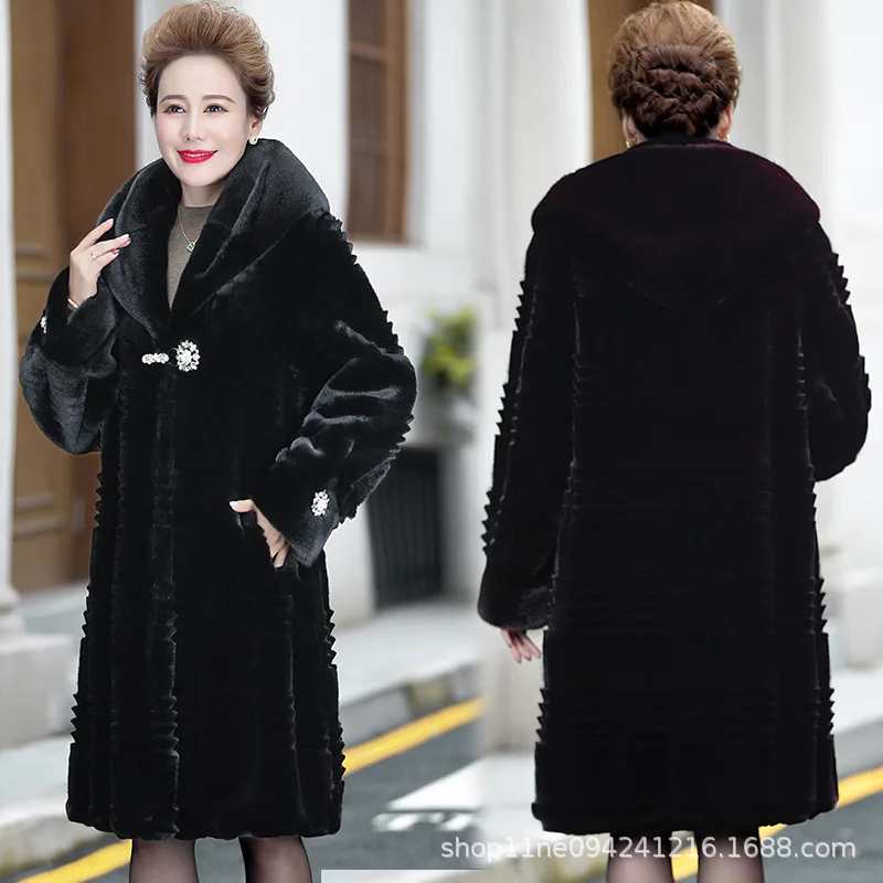 Natural Fur Coats Winter Women Mink Fur Coat Female Genuine Leather Jackets Ladies Oversize Warm Thick Detachable Long New enlarge