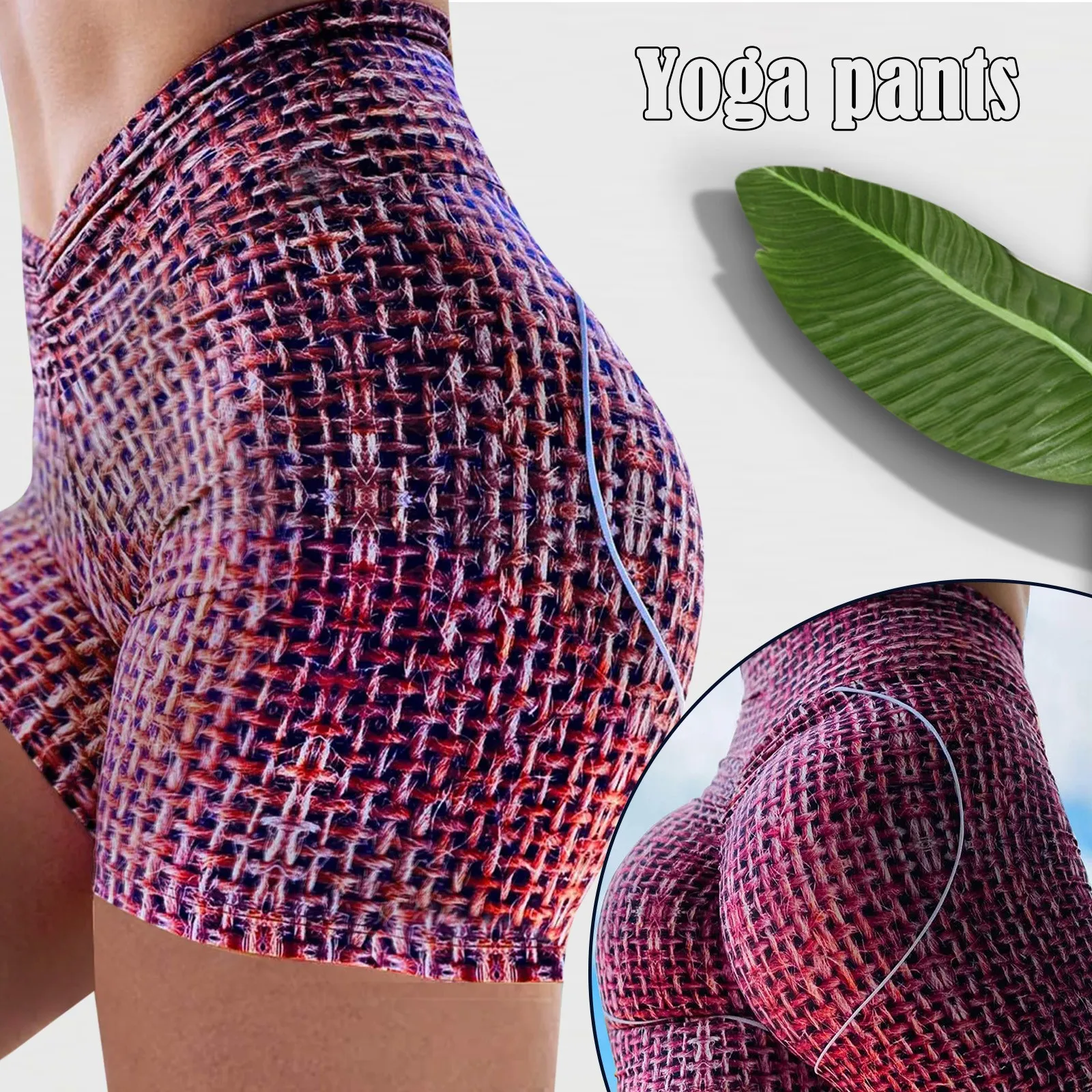 

2021 Women Gym Sport Shorts Woven Mesh High Waist Yoga Shorts High Elasticity Workout Scrunch Butt Lifting Short Leggings A20