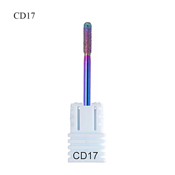 CD17 1 шт. электрические сверла для ногтей радужные алмазные фрезы для маникюра аксессуары роторные инструменты для дизайна ногтей LACD01-27-1 - Цвет: CD17
