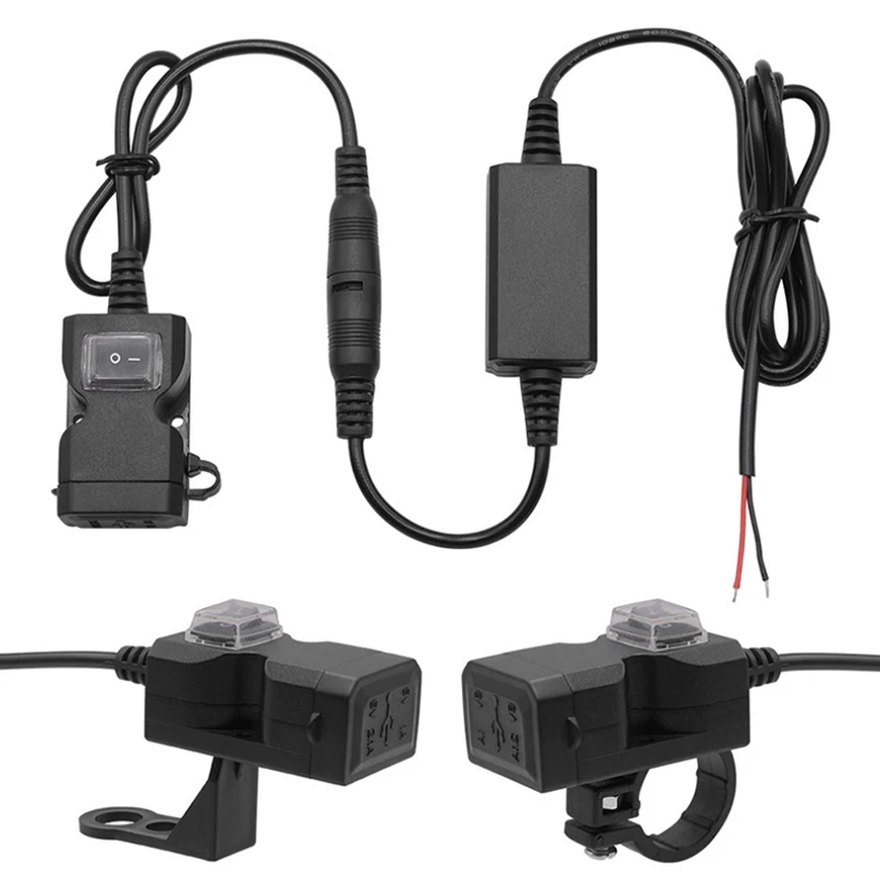 Зарядное устройство для мотоцикла с двумя USB-портами 9-24 В |