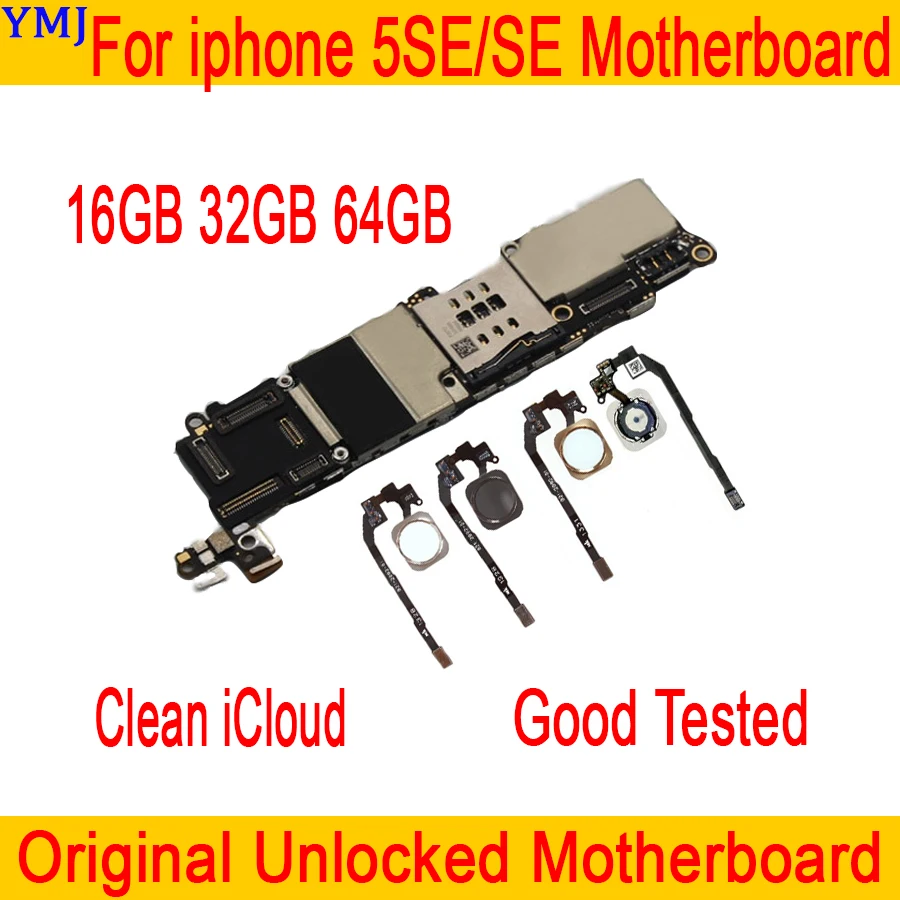 Заводская разблокированная материнская плата для iphone SE с Touch ID/без ID оригинальная