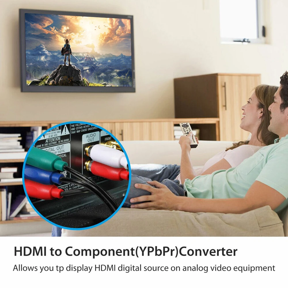 Переходник HDMI/YPbPr + R/L 1080P для ноутбука PS3 PS4 DVD Xbox 360 | Электроника