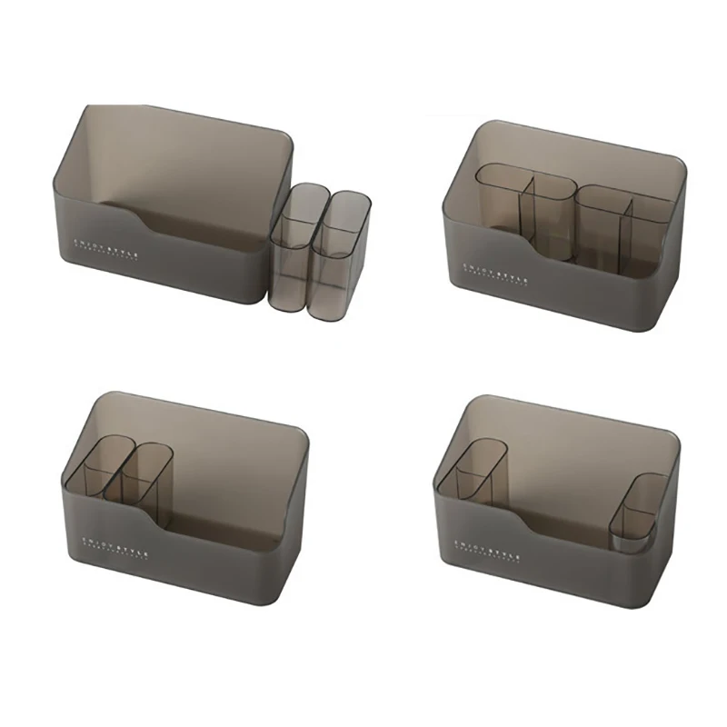 

Plastic DIY Cosmetic Organizer Desk Decor Jewelry Container Storage Box Bins Makeup Casket Holder Office Desktop Case
