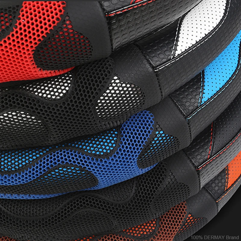 

D Shape Leather Car Steering Wheel Cover Four Seasons Steering Wheel Hubs for VW GOLF 7 8 2015 POLO JATTA Interior Accessories