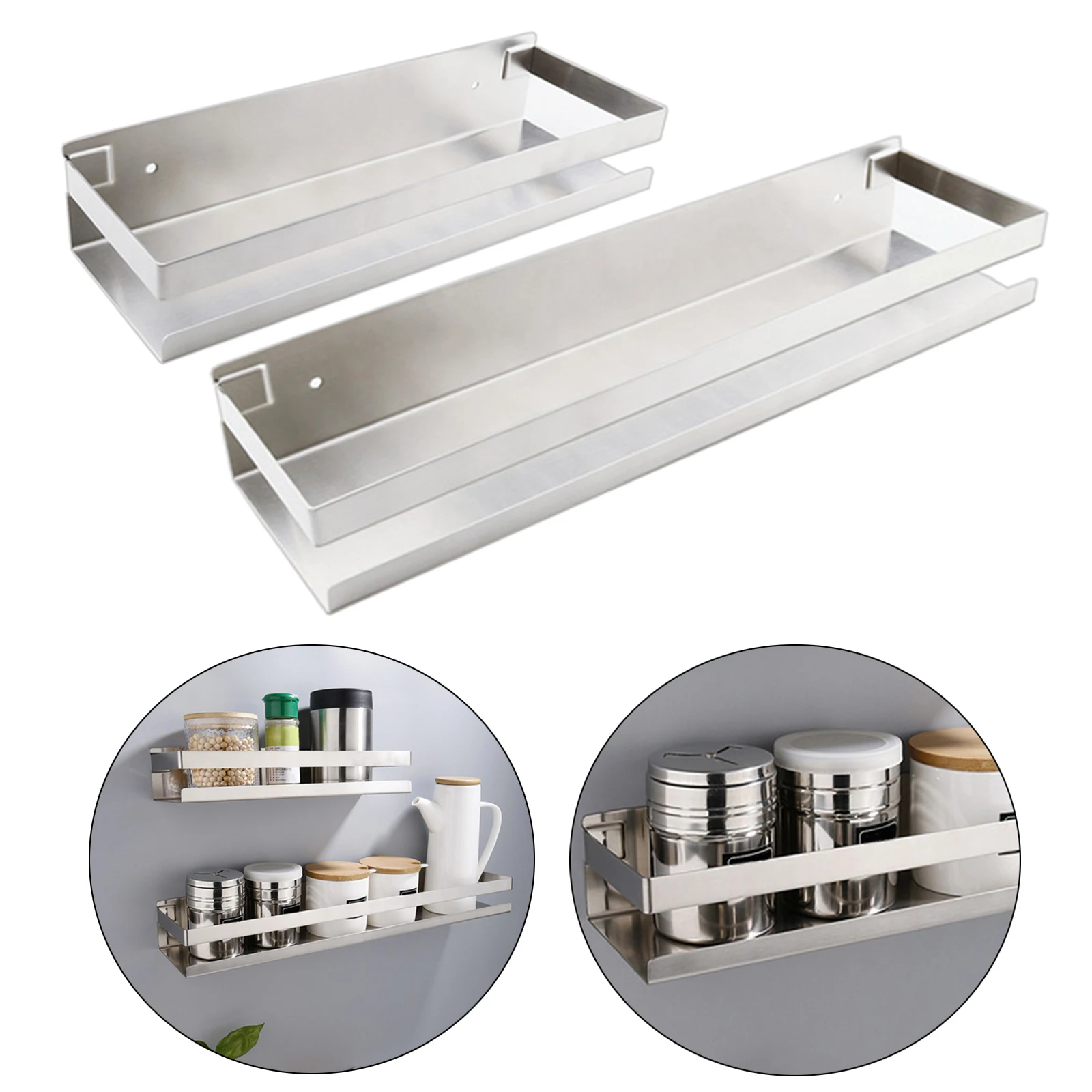 

Bathroom Corner Shelf Large Capacity Rectangular Shampoo and Shower Gel Storage