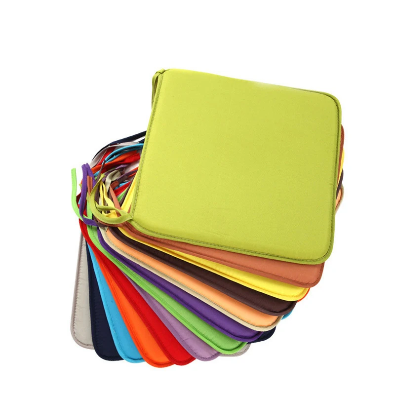 

Sponge Chair Cushion Non-slip Pad For Dining Chairs Round Kitchen Office Seat Cushions Garden Candy Color Bench Pad Home Decor