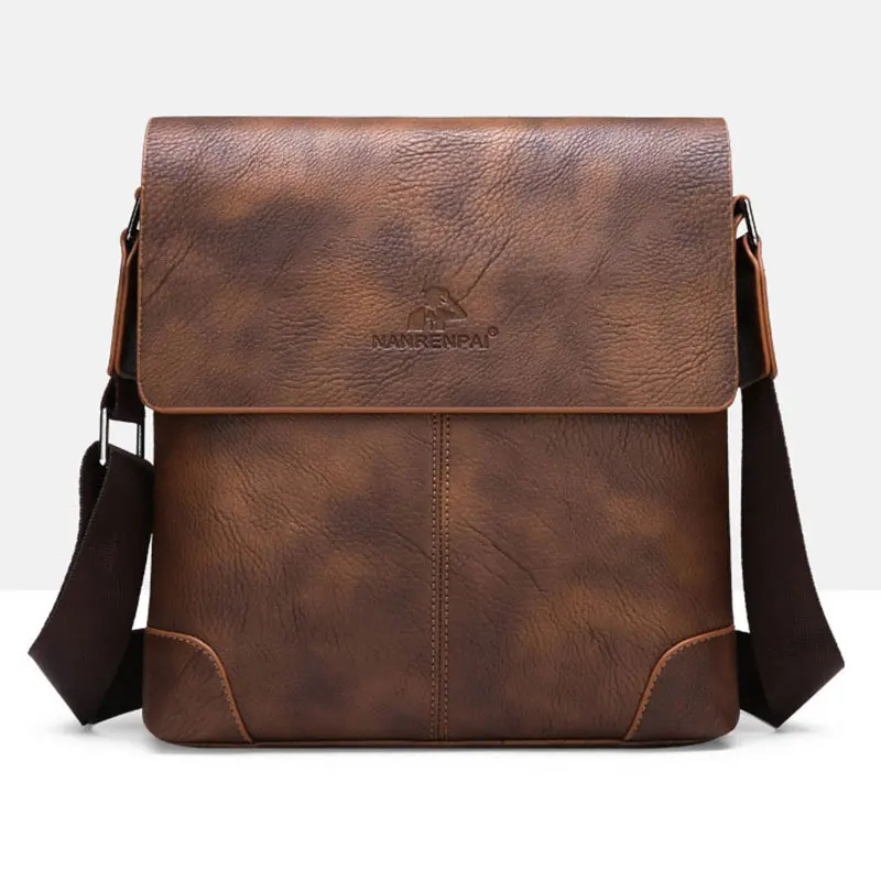 

Men Tote Bags PU Leather Famous Brand New Fashion Men Messenger Bag with Clutch Male Cross Body Shoulder Business Bags For Men