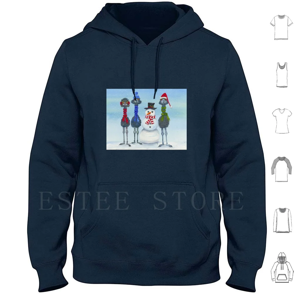 

Snowbirds Hoodies Long Sleeve Snow Snow Person Snowman Snowlady Christmas Hat Christmas Xmas Noel Snowing Winter