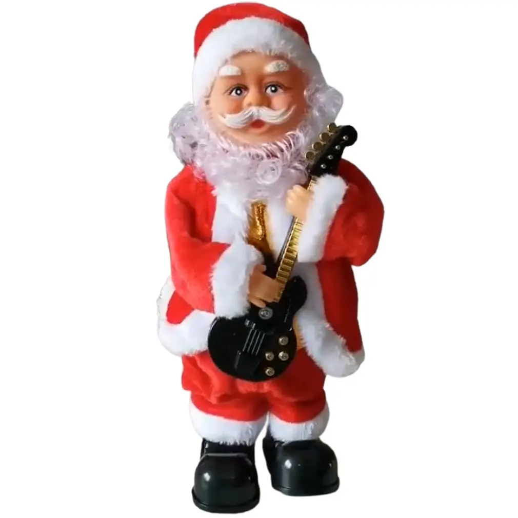 

Fashion Play Guitar Electric Twist Santa Christmas Ornaments Christmas Electric Festive Electric Guitar Santa With Music