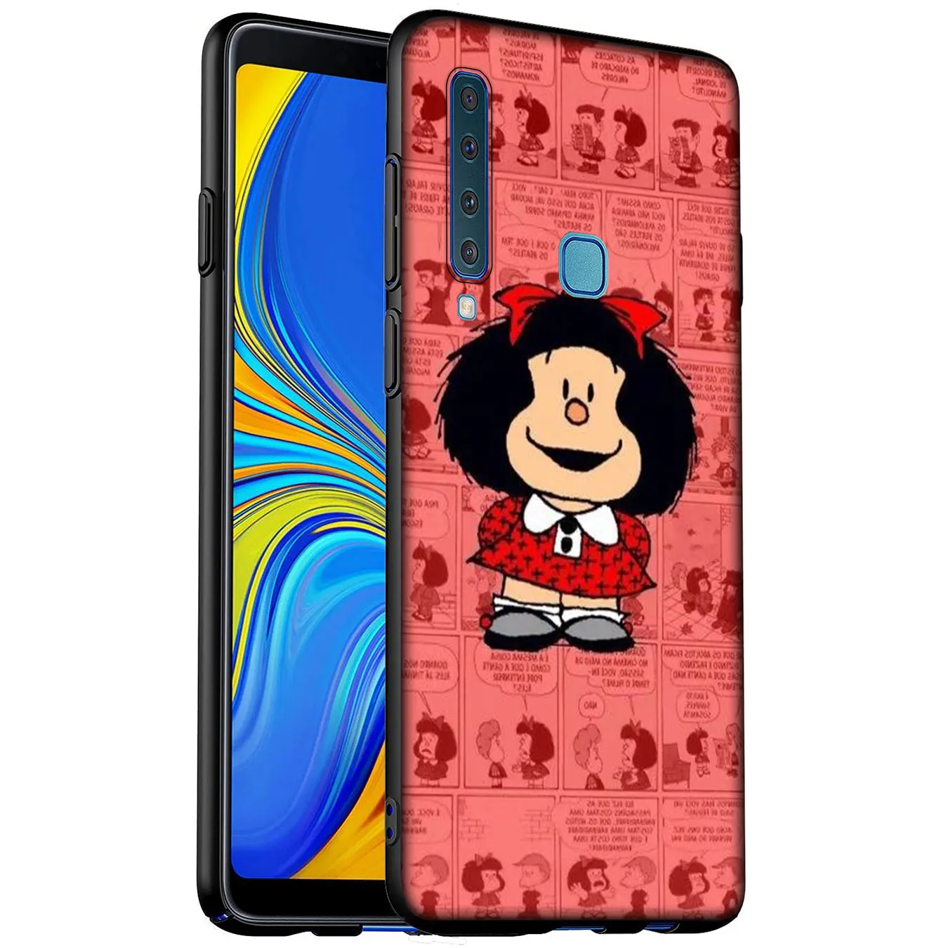Mafalda милый мягкий силиконовый чехол для телефона Samsung Galaxy A6 A7 A8 A9 2018 A3 A5 2016 2017 Note 9 8 10