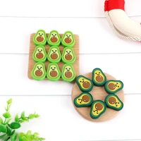 kovict 50100200pcs cartoons avocado baby rodent bpa food free silicone teething nursing pacifier clip silicone beads