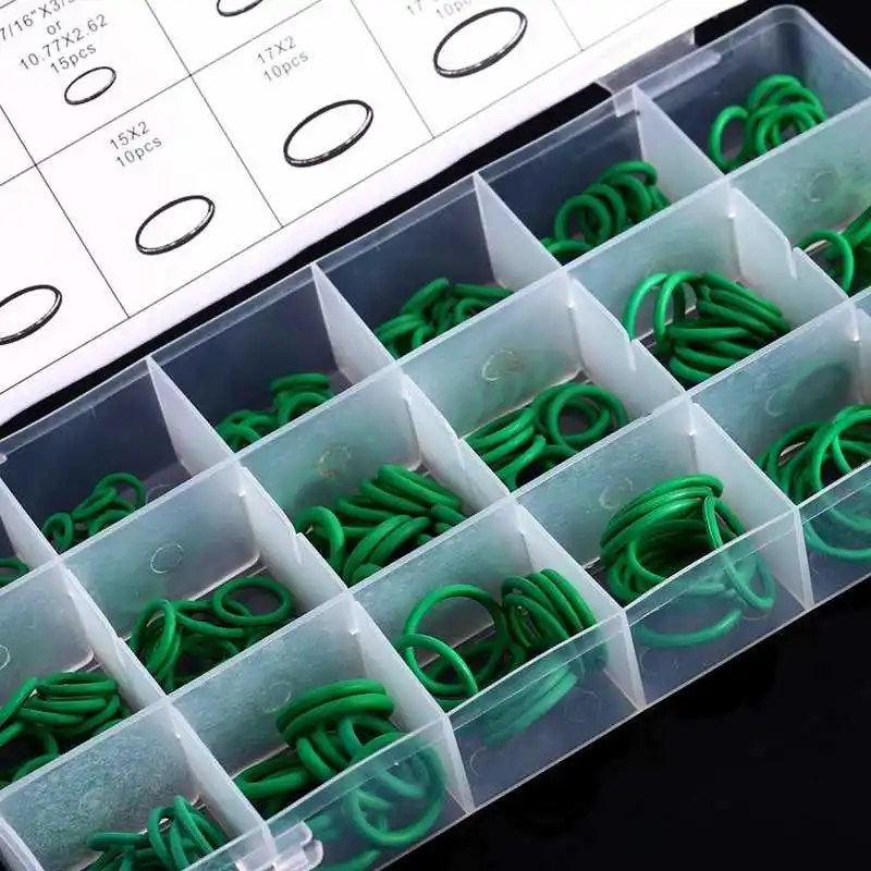 18 Sizes 270pcs Car Rubber Truck Replacement Air Conditioning Green O-Ring Tools | Автомобили и мотоциклы