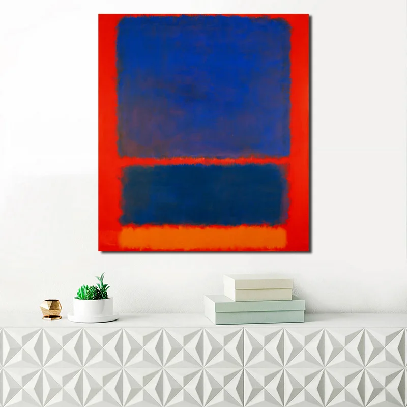 Маркер Rothkoes Синий Оранжевый Красный художественный холст плакат настенная