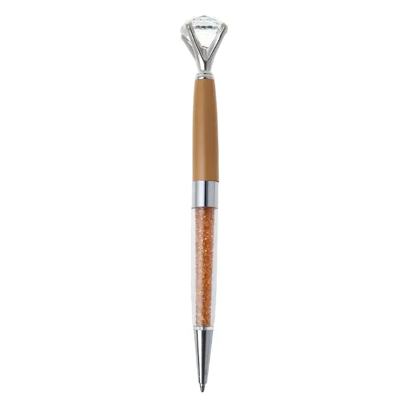 

Kawaii Crystal Ballpoint Pen Magic Metal With Large Diamond Office School Supplies Christmas Gift
