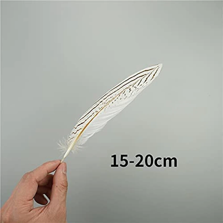 Натуральные серебряные Искусственные белые перья фазана для рукоделия