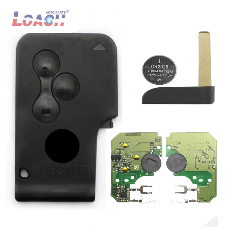 Аварийный умный дистанционный ключ для автомобиля 3 кнопки 433 МГц ID46 PCF7947 чип Renault