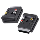 Видео AV ТВ конвертер 20 Pin SCART-совместимый штекер к 3 RCA Женский S-видео Аудио Видео адаптер кабель разъем Jack