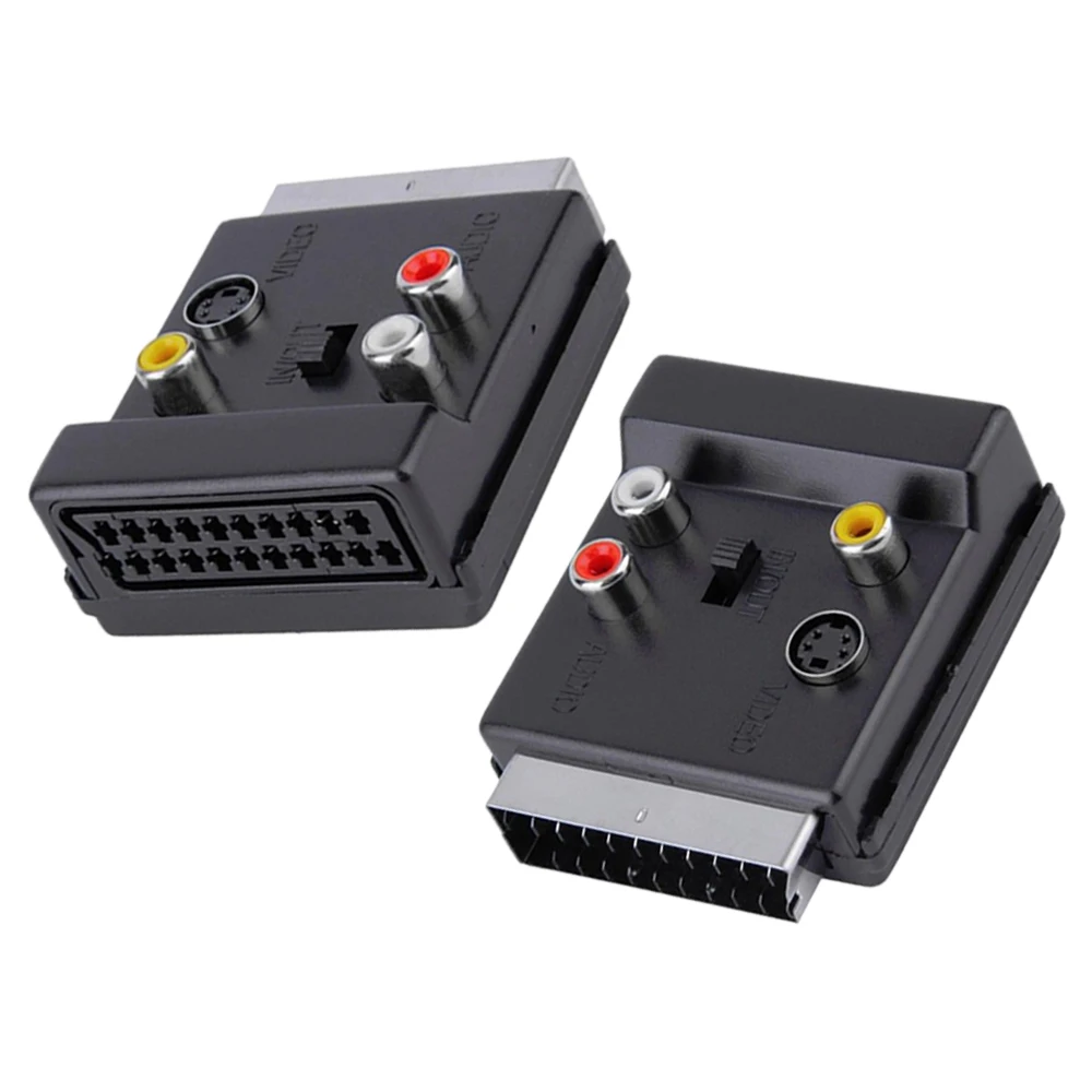 V-видео AV ТВ конвертер 20 Pin SCART штекер к 3 RCA разъем S-видео Аудио Видео адаптер
