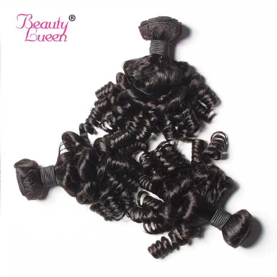 Волнистые волнистые волосы 3 пучка с закрыванием бразильские пучки не Реми