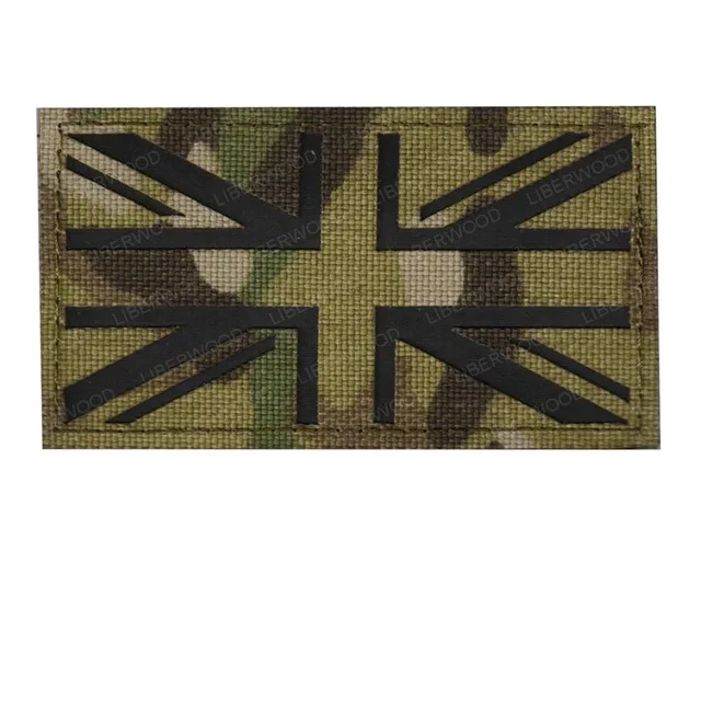UK Flag REFLECTIVE UKSF Великобритания специальная воздушная служба Британский спецназ SAS патч кто осмелится выиграть Вышитая эмблема патч значок - Цвет: UK Flag REFLECTIVE