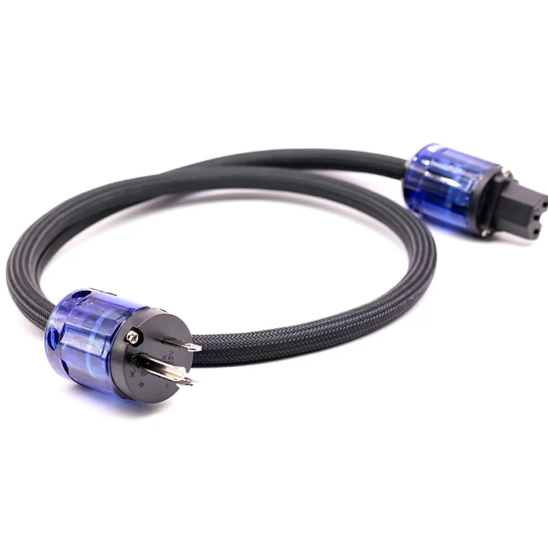 

HIFI Pure copper + Silver plated EU US Power Cable For Amplifier CD player Hi-Fi Audio Equipment