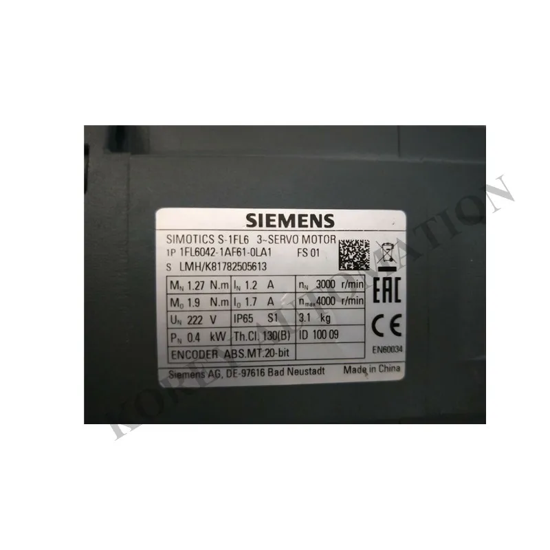 

In Stock Siemens Motor 1FL6042-1AF61-0LA1