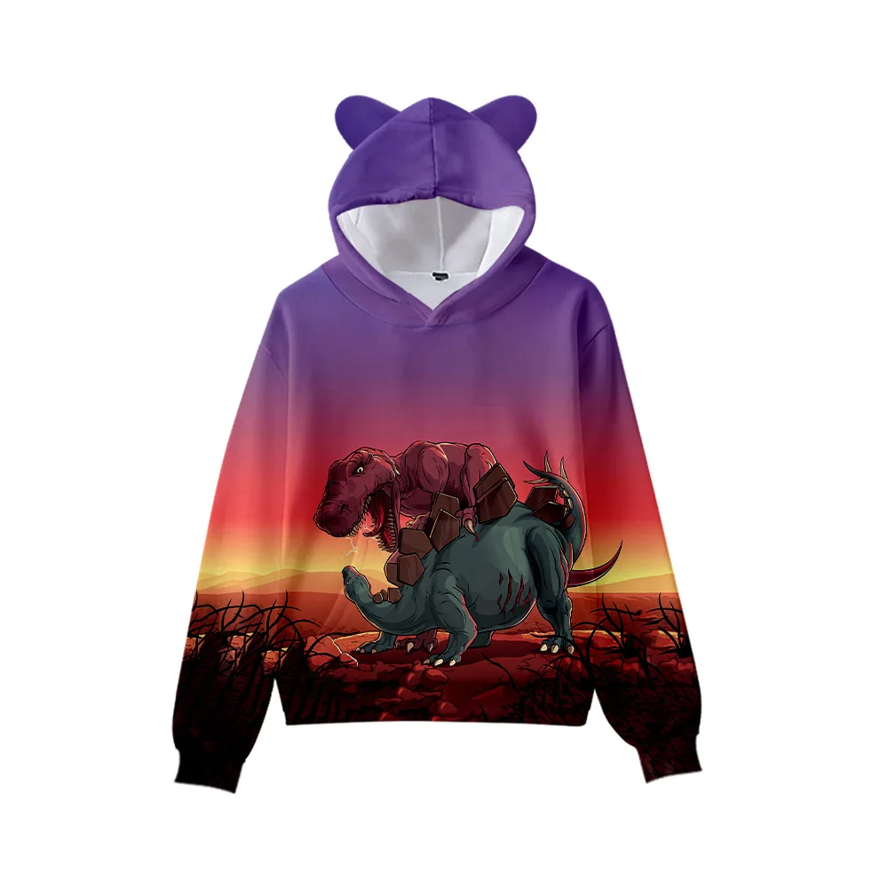 

New 2-16T Kids Boys Girls Dinosaur Hoodie Sweatshirt 3D Printed Cosplay Costume Children Kids Pullover Kawaii Harajuku Tracksuit