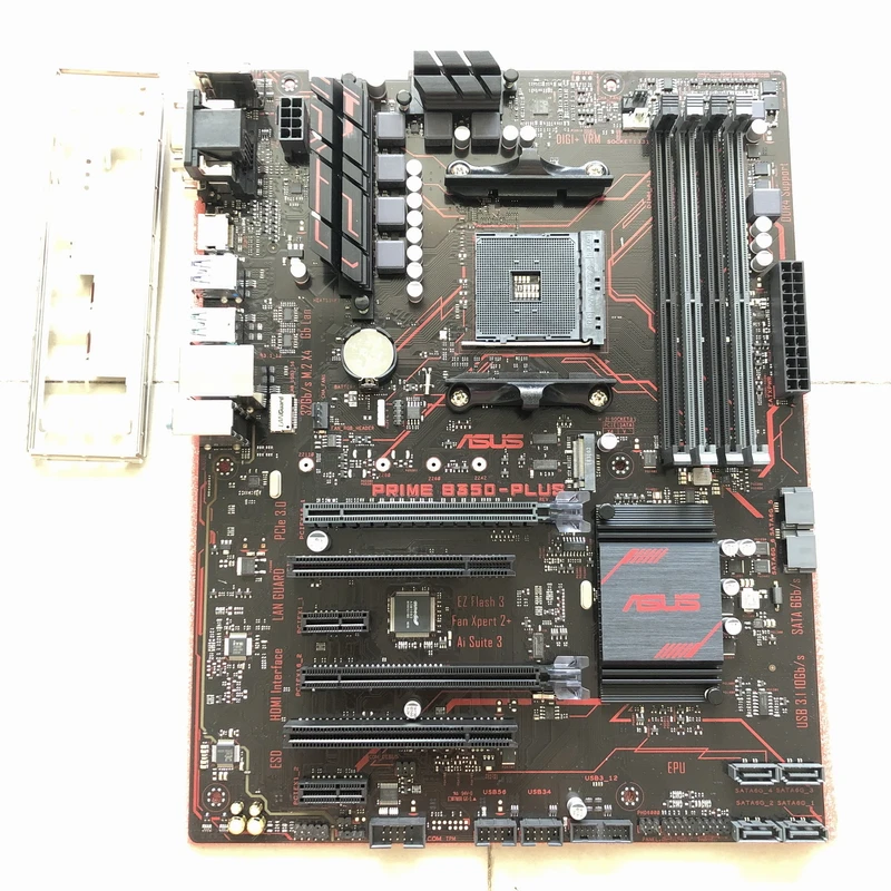 Оригинальная материнская плата ASUS PRIME B350-PLUS B350 с разъемом AM4 M.2 DDR4 64GB USB3.0 USB3.1, материнская плата SATA3 для настольных ПК