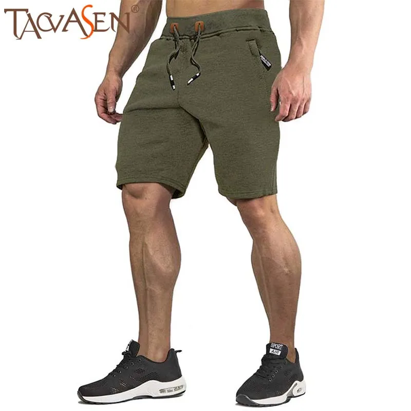 Мужские хлопковые джоггеры TACVASEN повседневные шорты для тренировок уличные бега