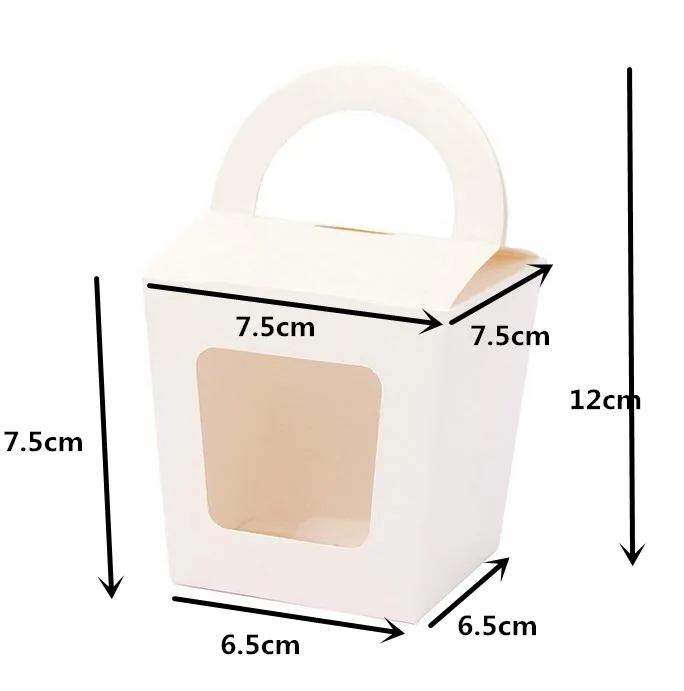 6 5*12 см одинарная коробка для маффинов с ручкой конфет портативная кексов мусса
