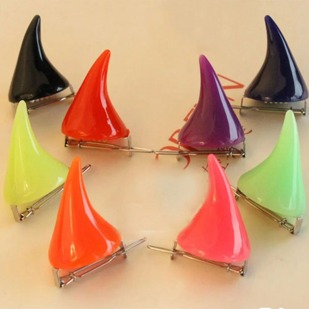 

1 Pair Small Demon OX Gothic Party Cosplay Costume Pin Hairpins Costume Horn Halloween Hair Accessories Clip