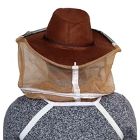 beekeeping hat beekeeper cowboy hat mosquito bee net veil full face neck cover outdoor bug mesh mask head protective cap %ec%96%91%eb%b4%89%eb%aa%a8%ec%9e%90