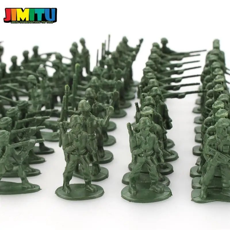 JIMITU 100 шт./компл. Военная пластиковая игрушка солдатские армейские мужские