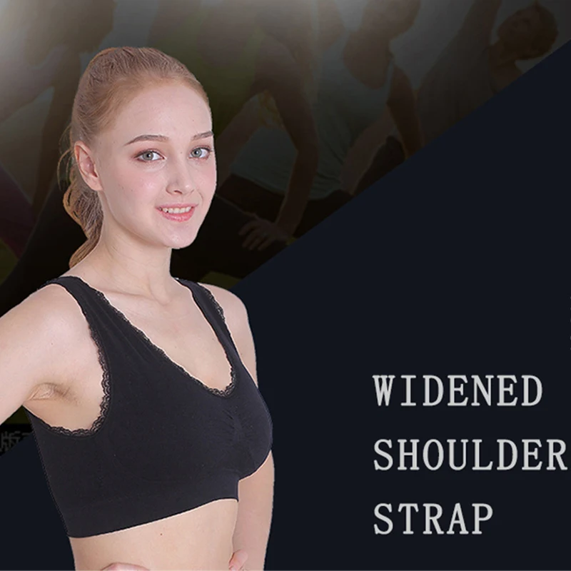 Женский кружевной спортивный бюстгальтер WANAYOU ударопрочный дышащий для фитнеса