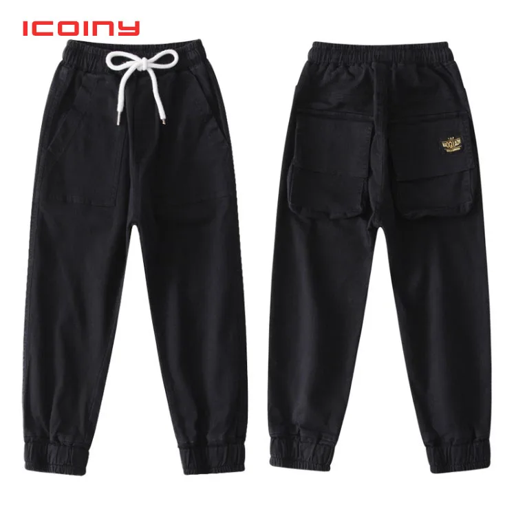 Детские штаны для мальчиков 2019 г. Осенние детские брюки Модная хлопковая