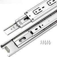 10 24 inch drawer slide rail three fold full extended ball bearing guide soft close furniture accessories cabinet hardware