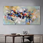 Красочная Абстрактная Картина на холсте, художественные плакаты и принты, Скандинавская Настенная картина для гостиной, украшение для дома