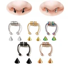 2021 поддельный Пирсинг нос кольцо Магнитный нос сплава серьги-кольца для пирсинга перегородки носа кольца для мужчин и женщин мода, ботинки для панков и готов, ювелирное изделие для тела, подарки