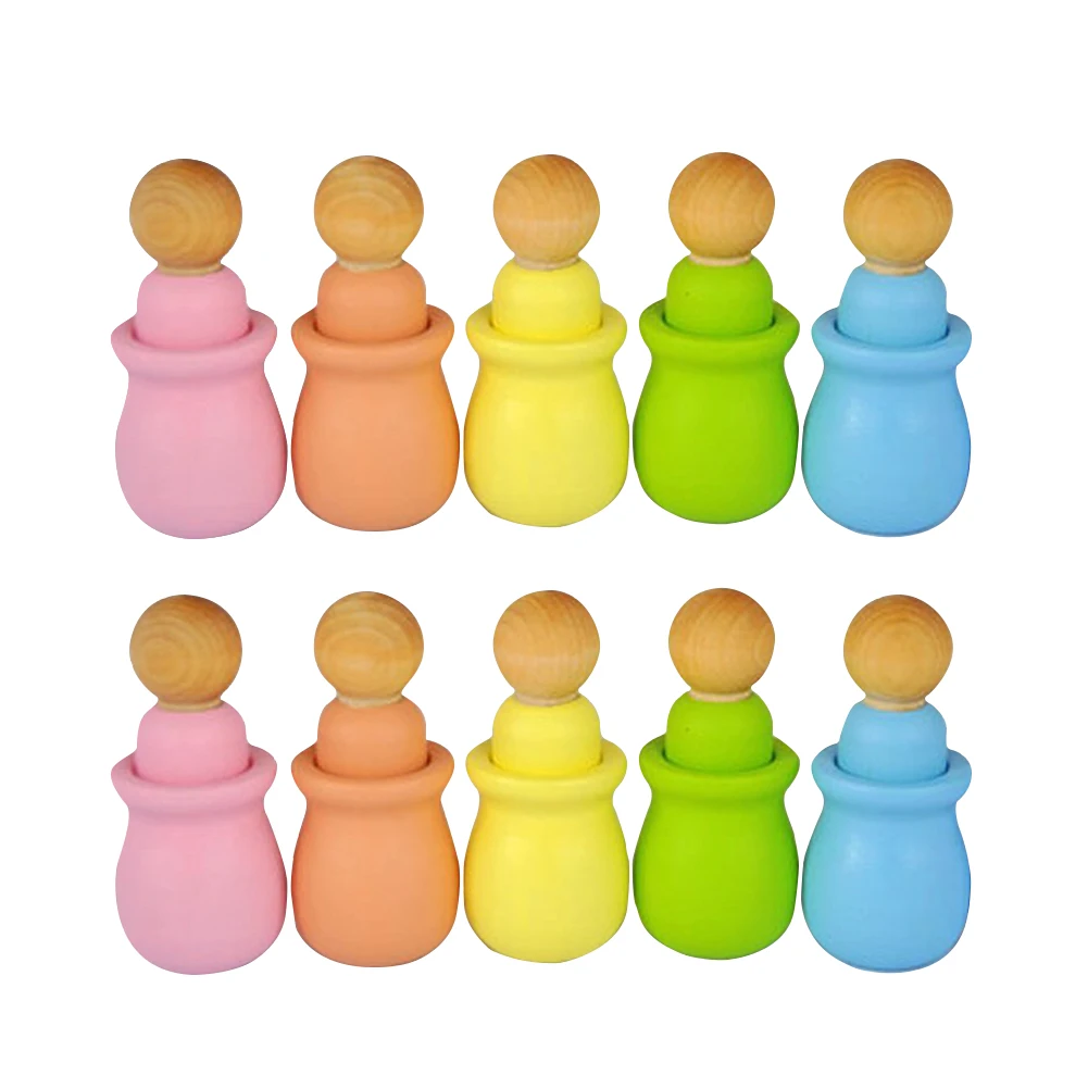 Деревянное украшение 10 милых неокрашенных пустых гладких и полированных