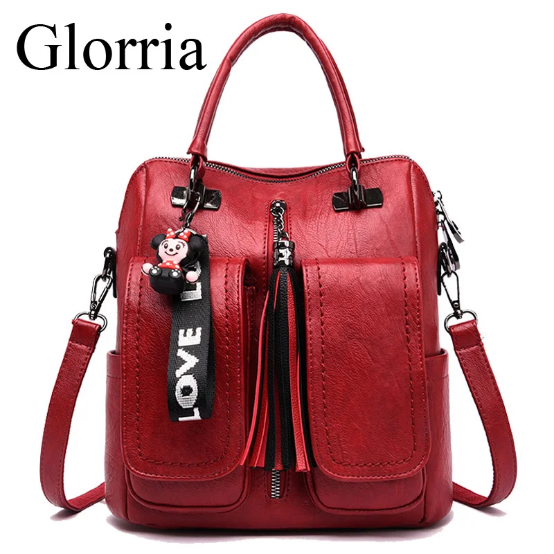 Женские рюкзаки 3 в 1 винтажная женская сумка на плечо рюкзак из мягкой кожи