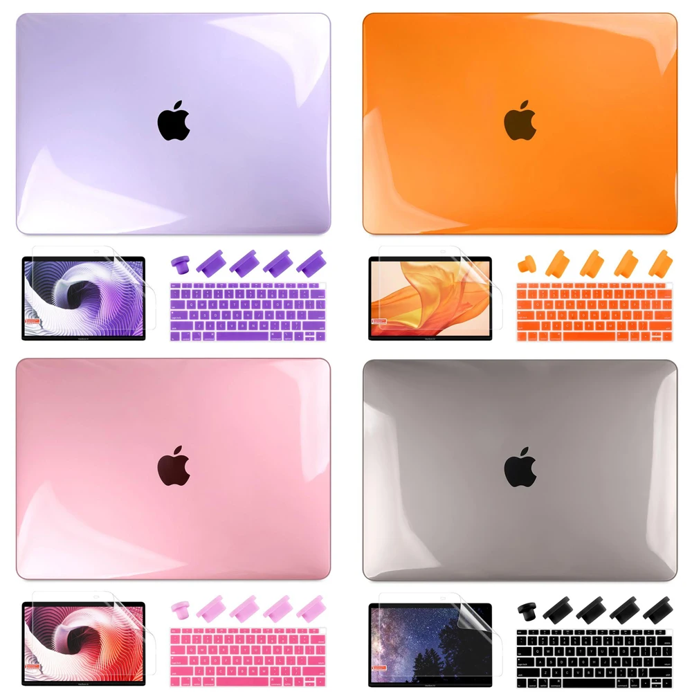 4 in 1 set free gift For Macbook Air 13 2020 A1932 Matte Crystal Case For Macbook Air Pro Retina 11 12 13 15 16 inch 2019 A2141