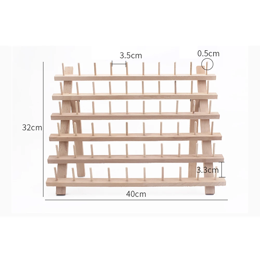 

Home Type Solid Wood Shelf Folding Spool Storage Rack Sewing Thread Rack 60-Spool Thread Organizer For Sewing Embroidery