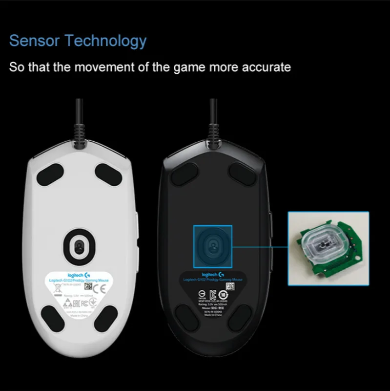 Проводная игровая мышь Logitech G102 с 8000DPI 6 программируемыми кнопками геймерская