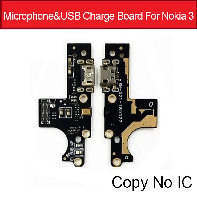 Плата зарядного устройства для микрофона и Usb для Nokia 3 TA-1020 TA-1032 Micro зарядный разъем порт док-станция гибкий кабель, запчасти для ремонта
