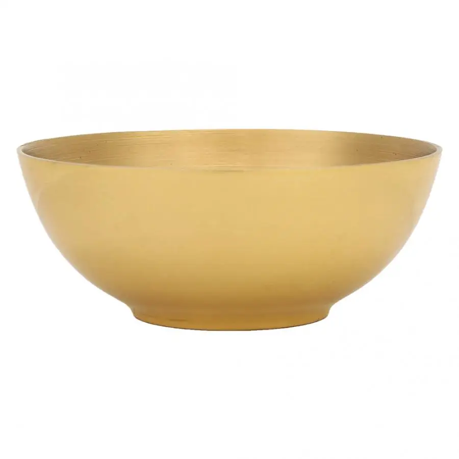 Золотая миска для еды толстый двухслойный контейнер из чистой латуни медные