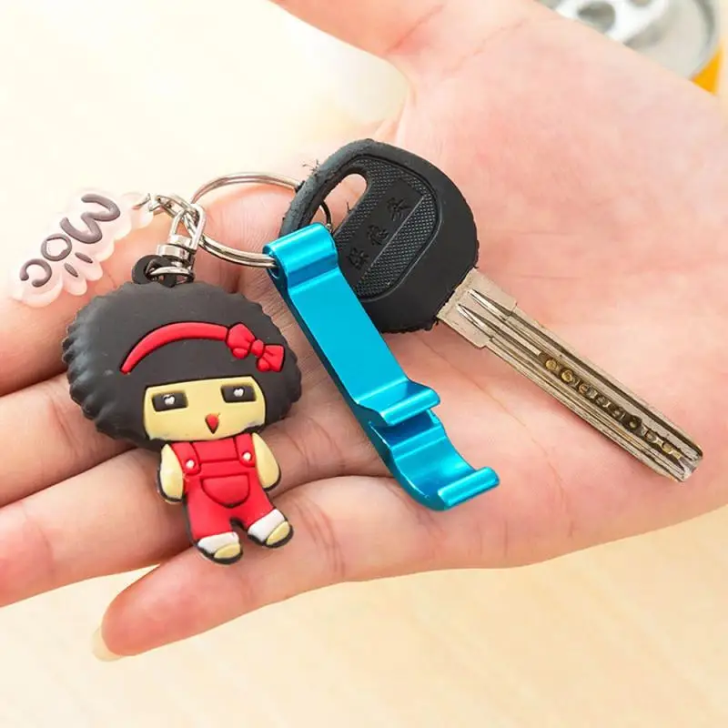 

Adonised Aluminium Bottle Drinks Can Opener Keyring Keychain Various Colours UK