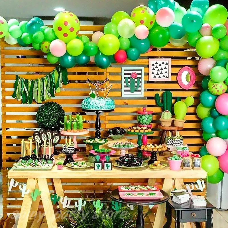 

20pcs Green Agate Marble Balloon With Metallic Confetti Balloon Jungle Safari Animal Birthday Party Merry Christmas New Year