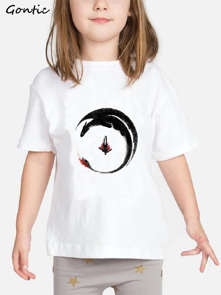 Футболка с эмблемой Дракон-Викинг детские летние топы 2019 года футболка Веселая